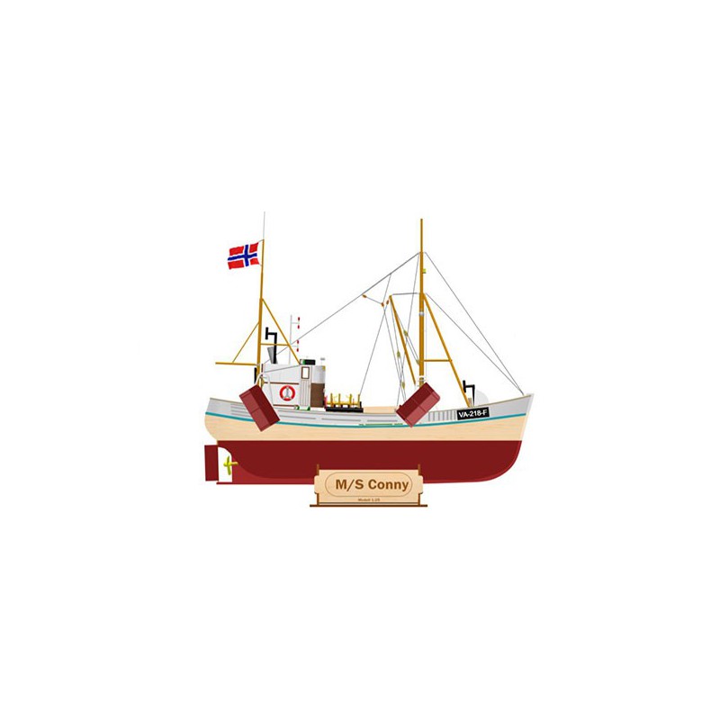 Bateau électrique radiocommandé CONNY Nordic Fishing boat 1/25