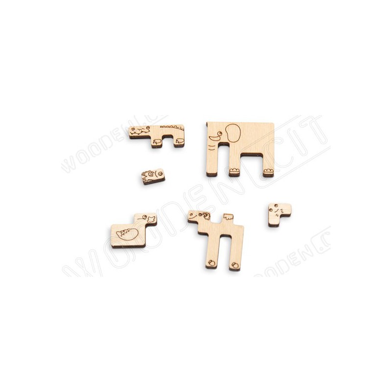 Puzzle 3D mécanique facile pour maquette Petit Jeu de société puzzle ZOO