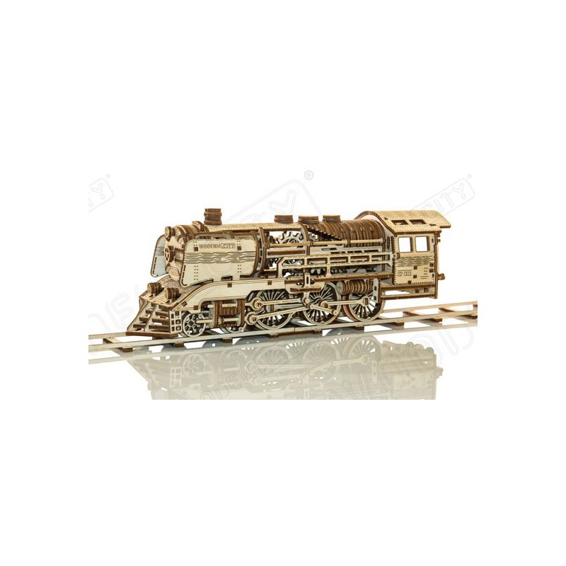 Puzzle 3D mécanique Locomotive + Tender