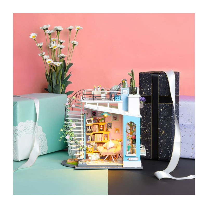 Puzzle 3D mécanique intermédiaire pour maquette Le loft de Dora