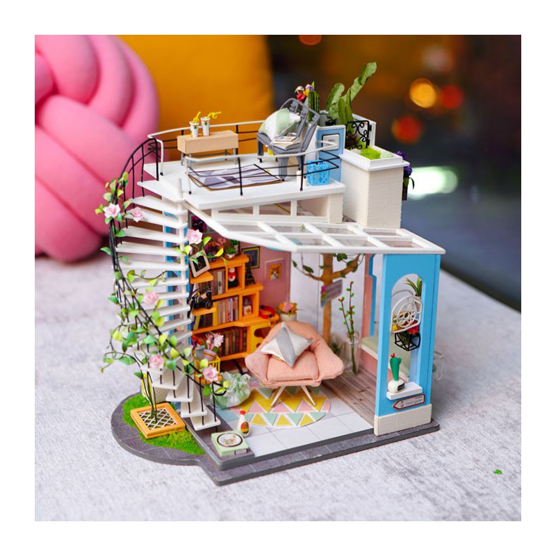 Puzzle 3D mécanique intermédiaire pour maquette Le loft de Dora