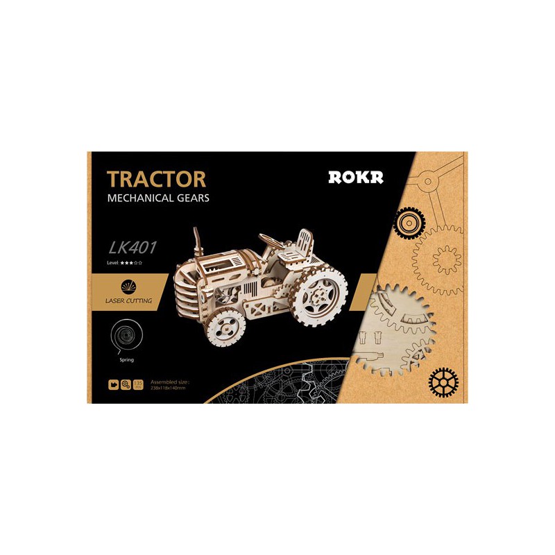 Puzzle 3D mécanique intermédiaire pour maquette Tracteur Robotime