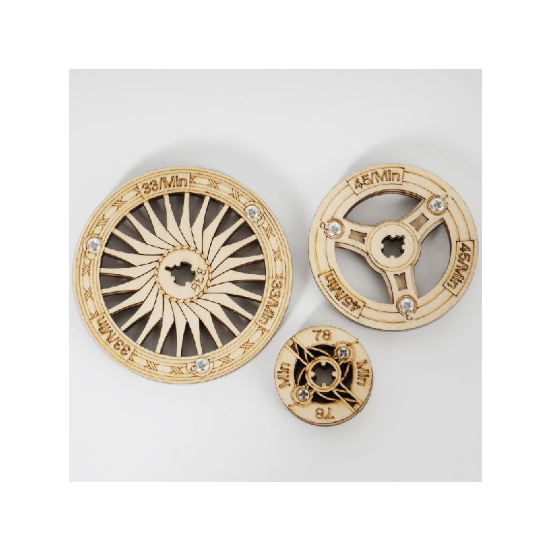 Puzzle 3D mécanique intermédiaire pour maquette Le Gramophone électrique