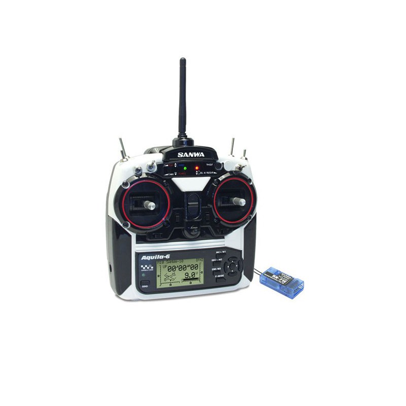 Ensemble pour radiocommande AQUILA 6 MODE 2 SANWA 2,4GHz FHSS-1