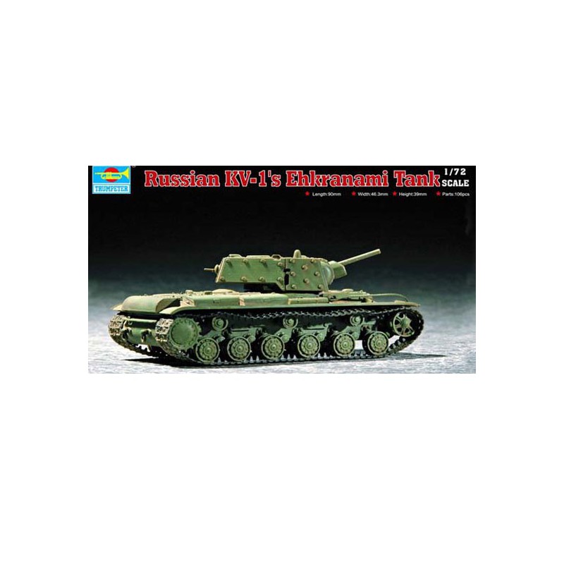Maquette de Char en plastique SOVIET KV-1S EHKRANAMI