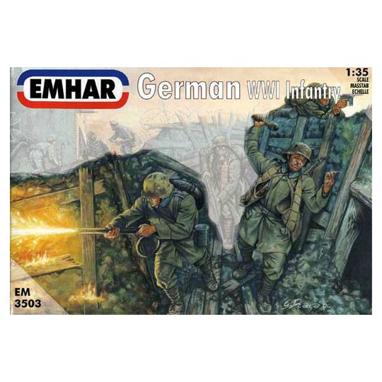 Maquette de Char en plastique INFANTERIE ALLEMANDE et EQUIPAGE CHARS WWI1/35