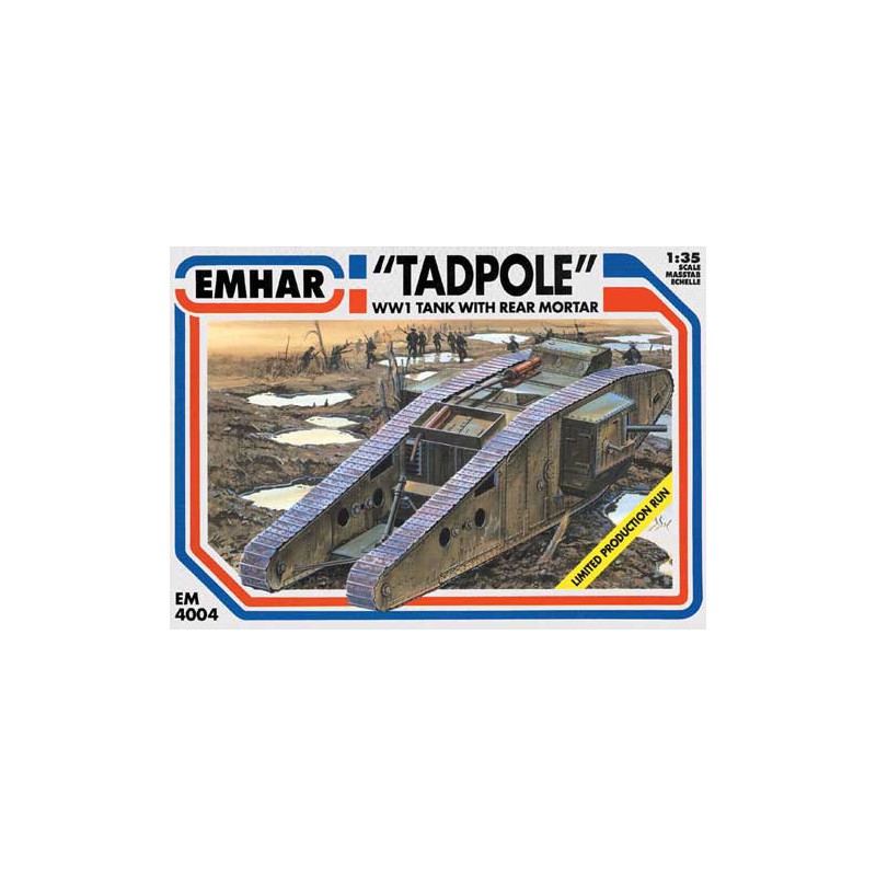 Maquette de Char en plastique TADPOLE WWI TANK 1/35