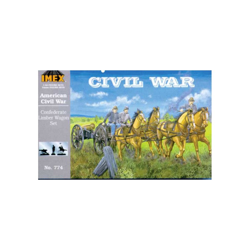 Figurine US CONFEDERATE LIMBER WAGON1/32