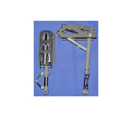 Accessoire embarqué TRAIN RENTRANT PNEUMATIQUE BI-JAMBES 9 à 20Kg - 85° - 203mm