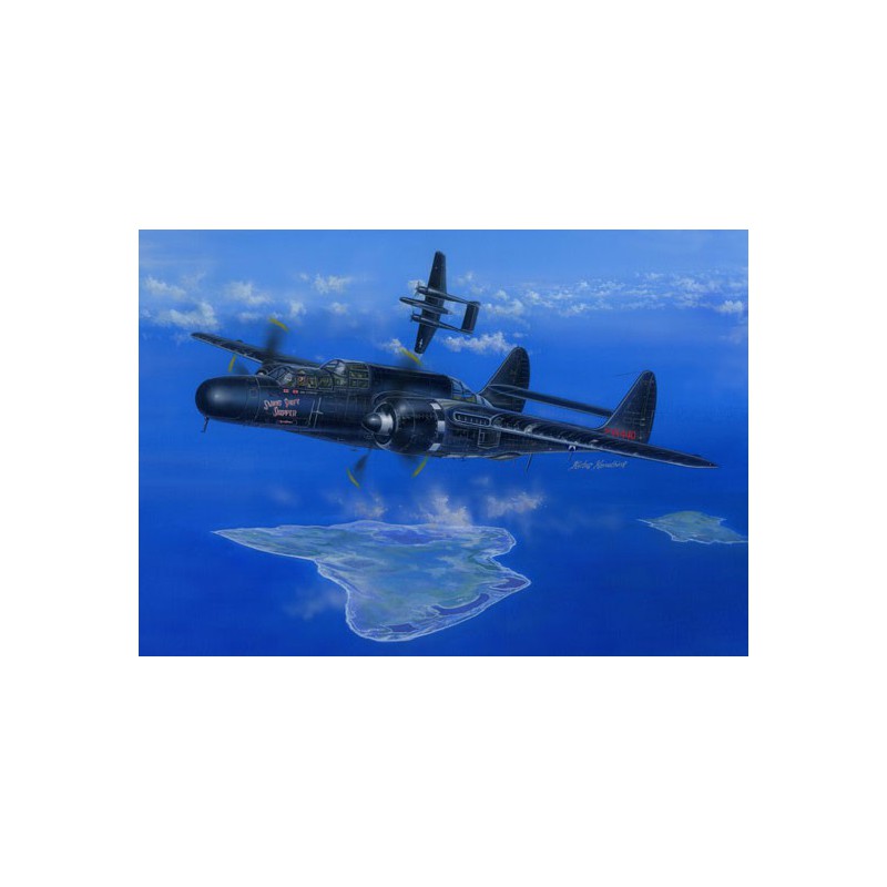 Maquette d'avion en plastique US P-61B Black Widow 1/48