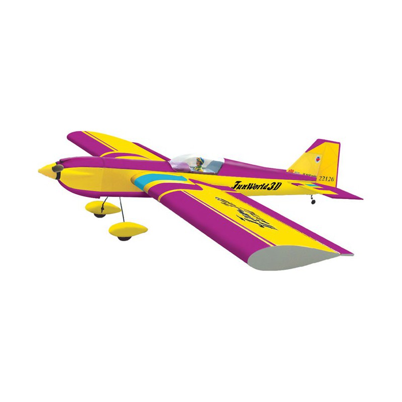 Avion thermique radiocommandé FUN WORLD 3D - 120R VIOLET ARF