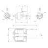 Moteur électrique radiocommandé Moteur DM2615 Kv1300