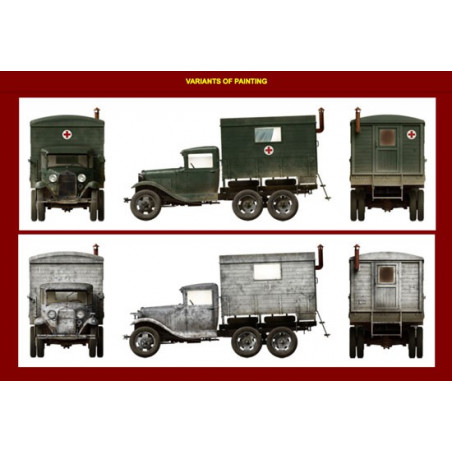 Maquette de camion en plastique GAZ AAA + Refuge 1/35