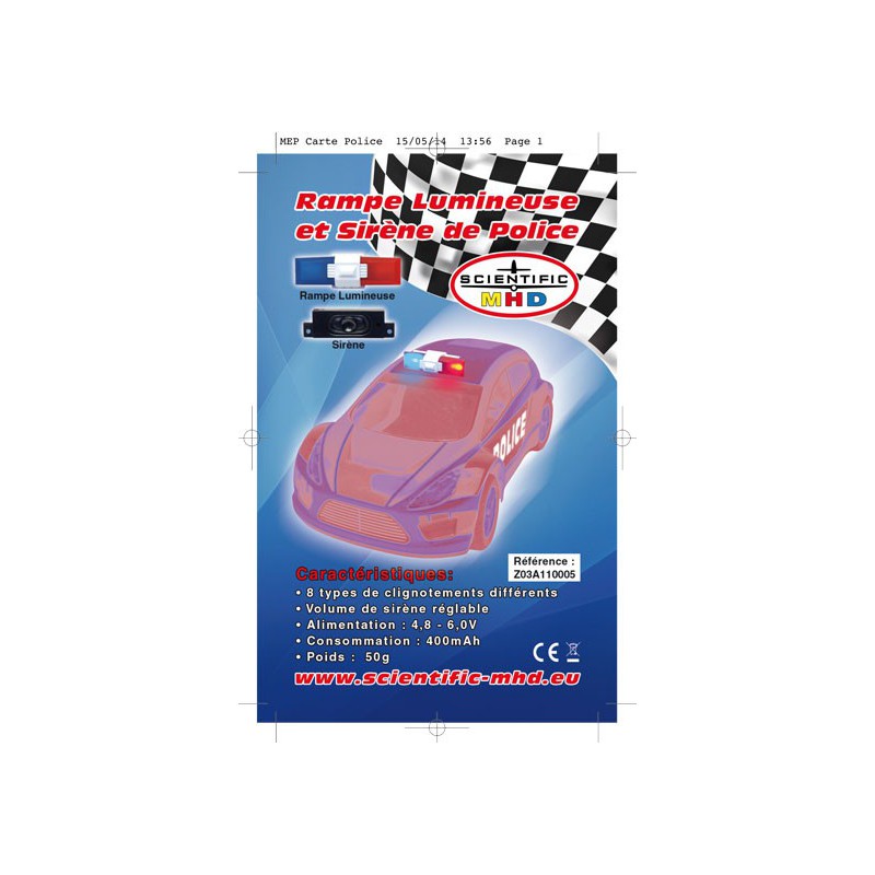 Accessoires pour voiture radiocommandée Gyro et Sirène Police