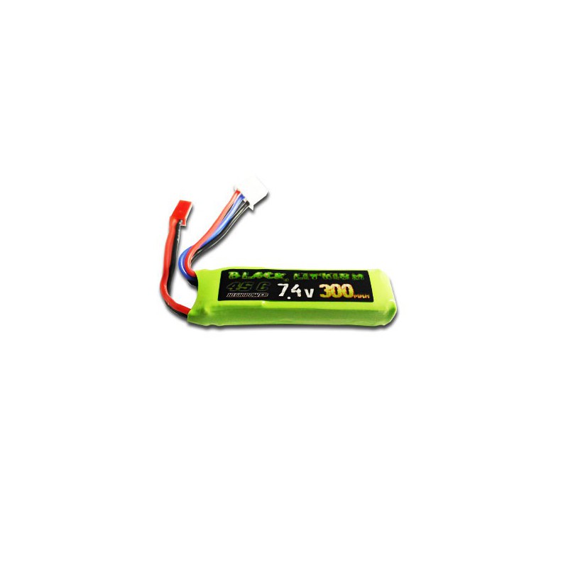 Accu LIPO pour appareil radiocommandé Accu LiPo Black Lithium 300mAh 45C 2S