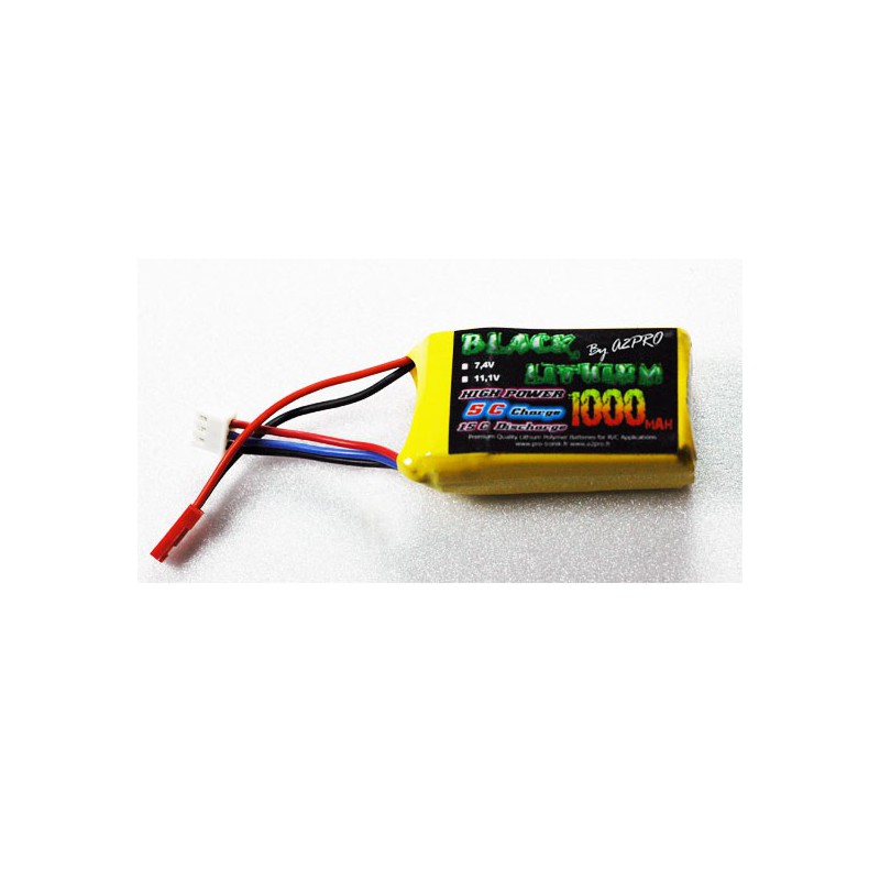 Accu LIPO pour appareil radiocommandé Accu LiPo Black Lithium 1000mAh 15C 2S