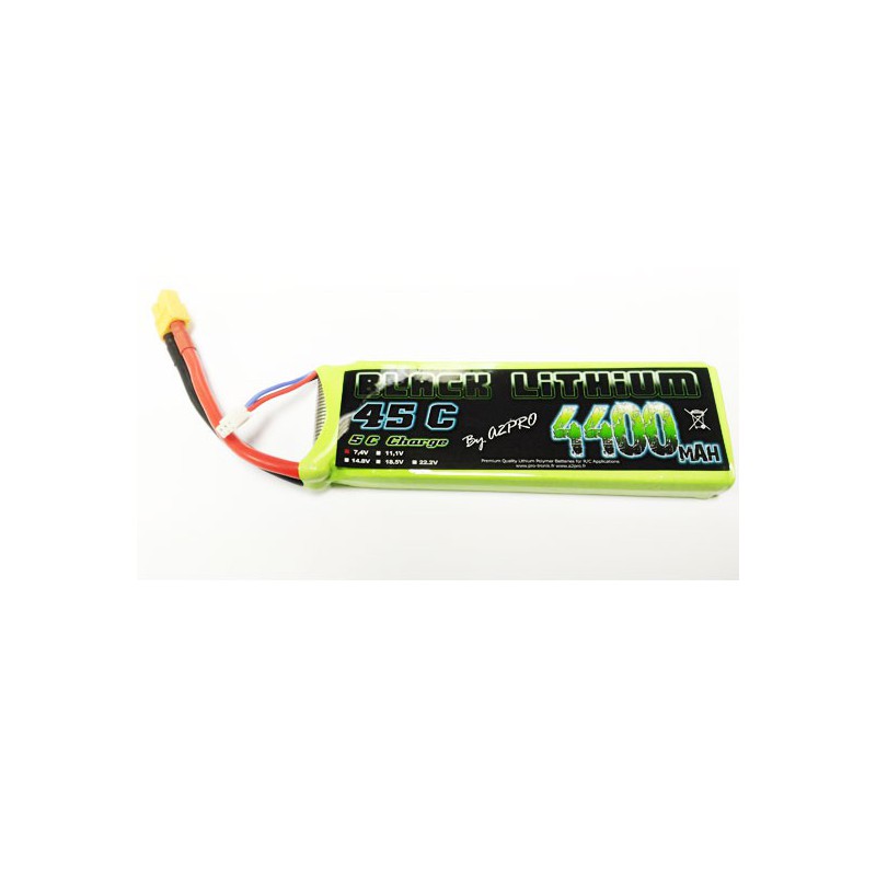Accu LIPO pour appareil radiocommandé Accu LiPo Black Lithium 4400mAh 45C 2S