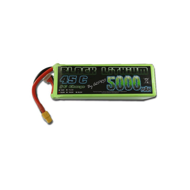 Accu LIPO pour appareil radiocommandé Accu LiPo Black Lithium 5000mAh 45C 4S