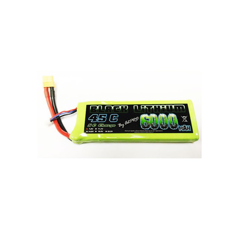 Accu LIPO pour appareil radiocommandé Accu LiPo Black Lithium 6000mAh 45C 2S