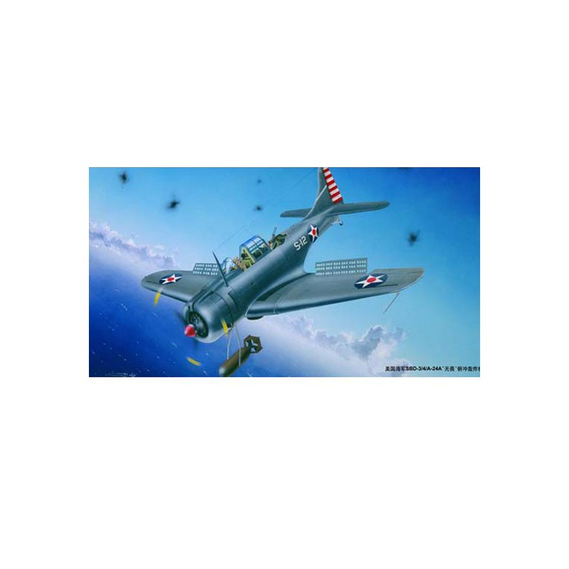Maquette d'avion en plastique SBD-3/4A "DAUNTLESS"