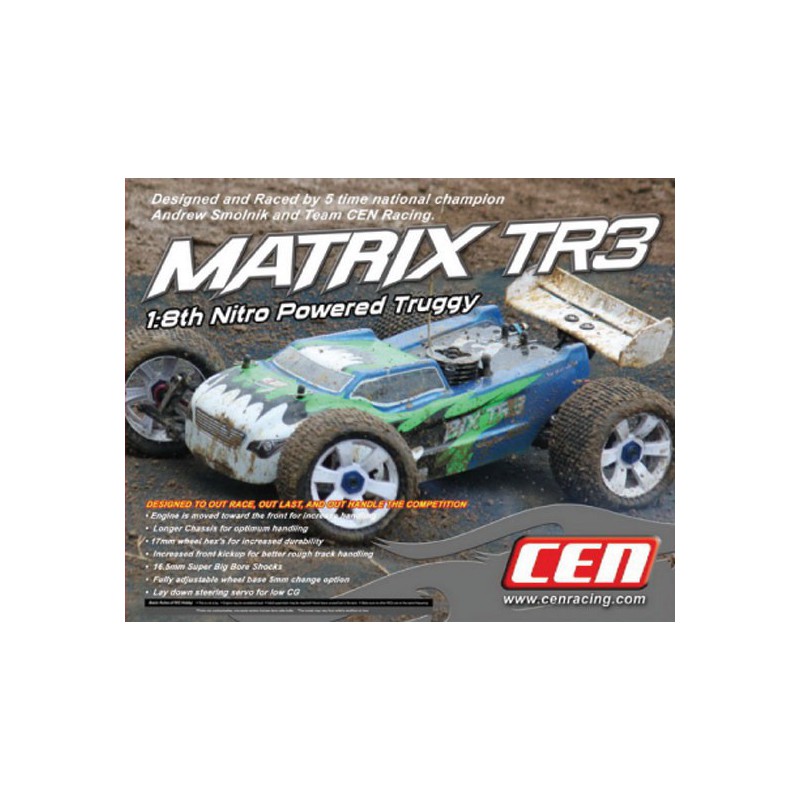 Voiture thermique radiocommandée MATRIX TR3 RTR 1/8