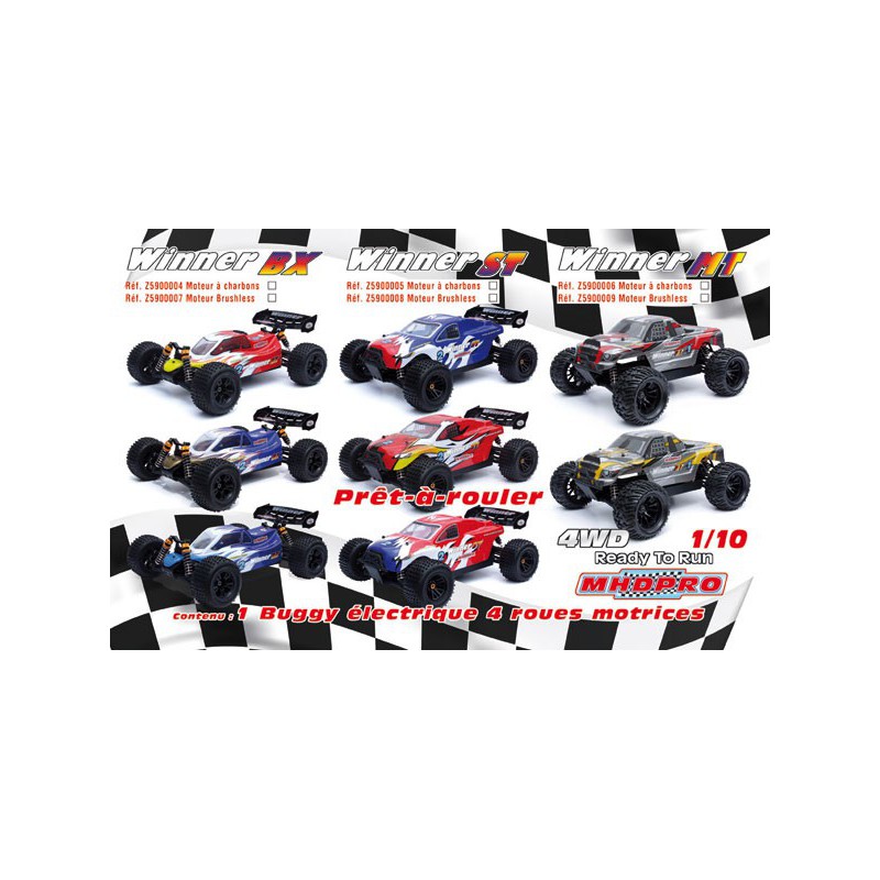 Voiture électrique radiocommandée Buggy Winner RTR 1/10