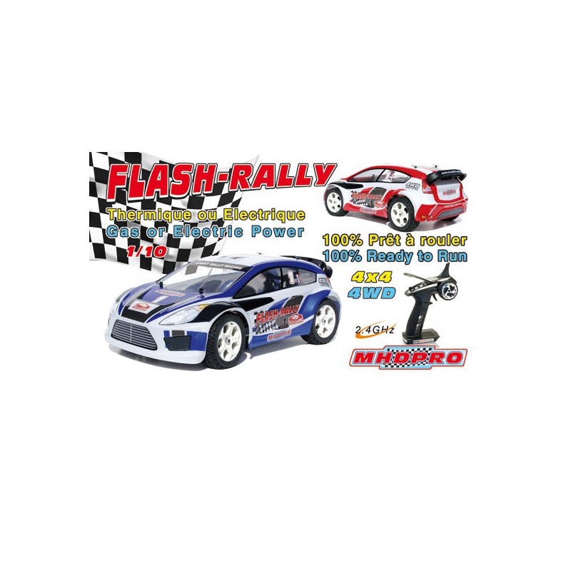 Voiture thermique radiocommandée Flash Rally GP RTR 1/10