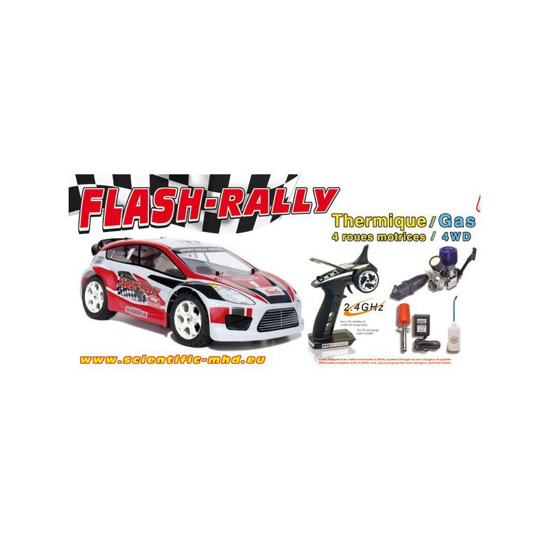 Voiture thermique radiocommandée Flash Rally GP RTR 1/10