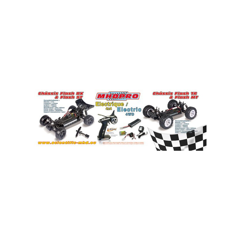 Voiture électrique radiocommandée FLASH ST Bulldog EP RTR 1/10