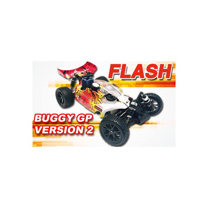 Voiture thermique radiocommandée BUGGY GP JAUNE RTR1/10