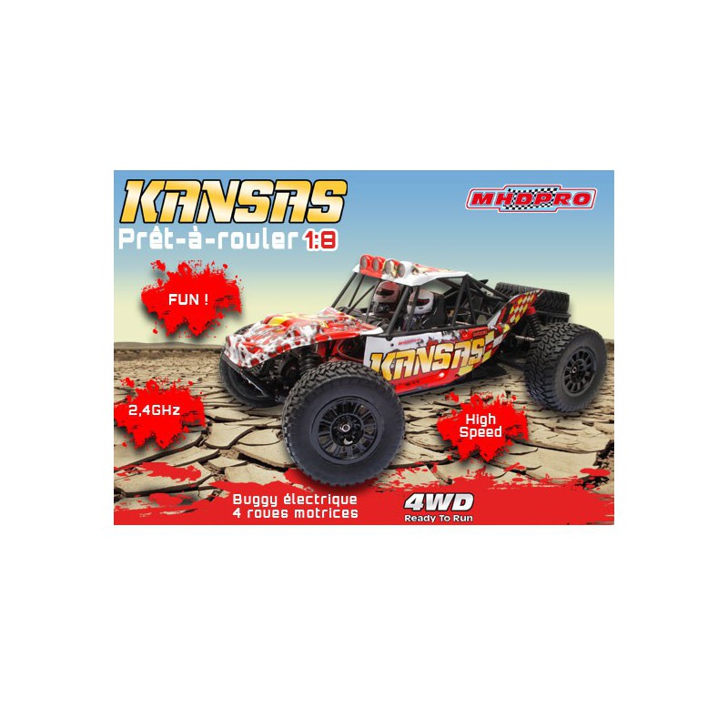 Voiture électrique radiocommandée KANSAS Desert B. RTR 1/10
