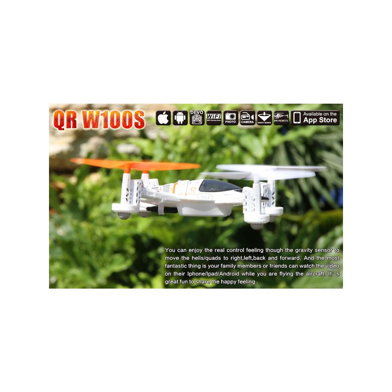 Drone radiocommandé pour débutant DRONE QR 100WS Android Devo 4 Mode 1