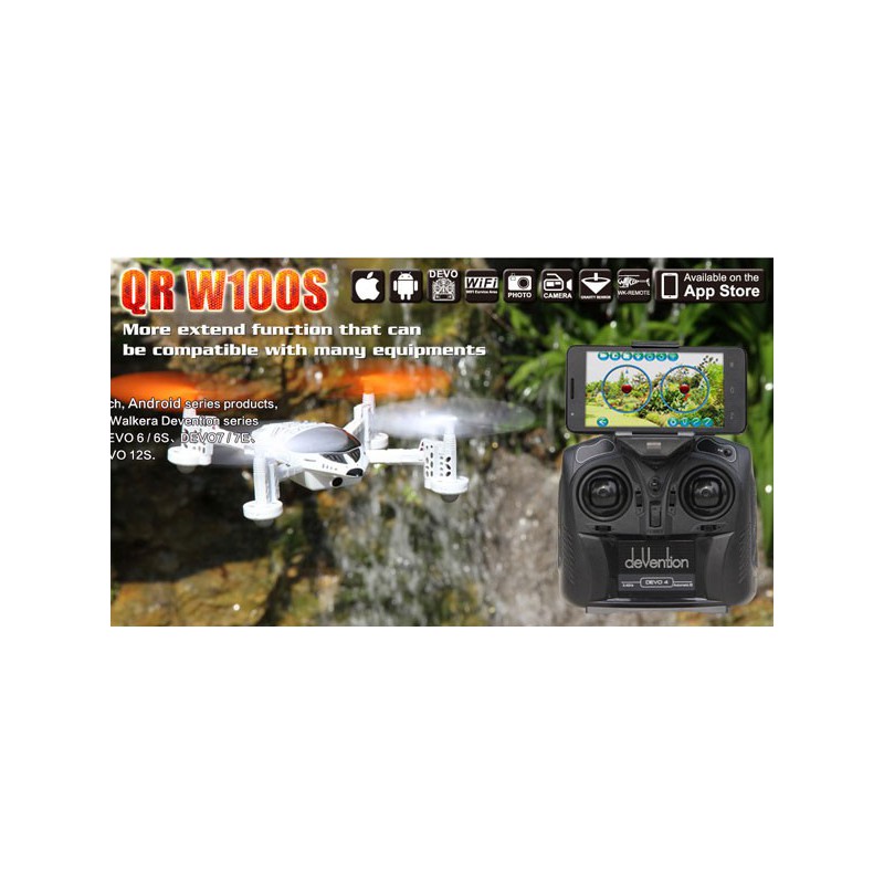 Drone radiocommandé pour débutant DRONE QR 100WS Android Devo 4 Mode 1