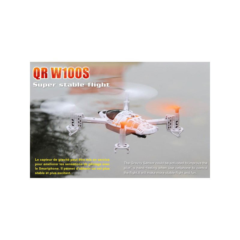 Drone radiocommandé pour débutant QR W100S Android sans émetteur