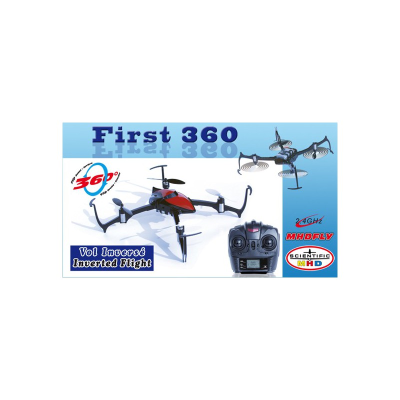 Drone radiocommandé pour débutant FIRST 360° 3D Mode 1 RTF