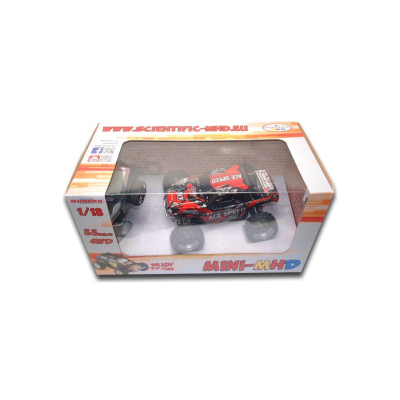 Voiture électrique radiocommandée MINI MHD Buggy Bleu 4WD 1/18