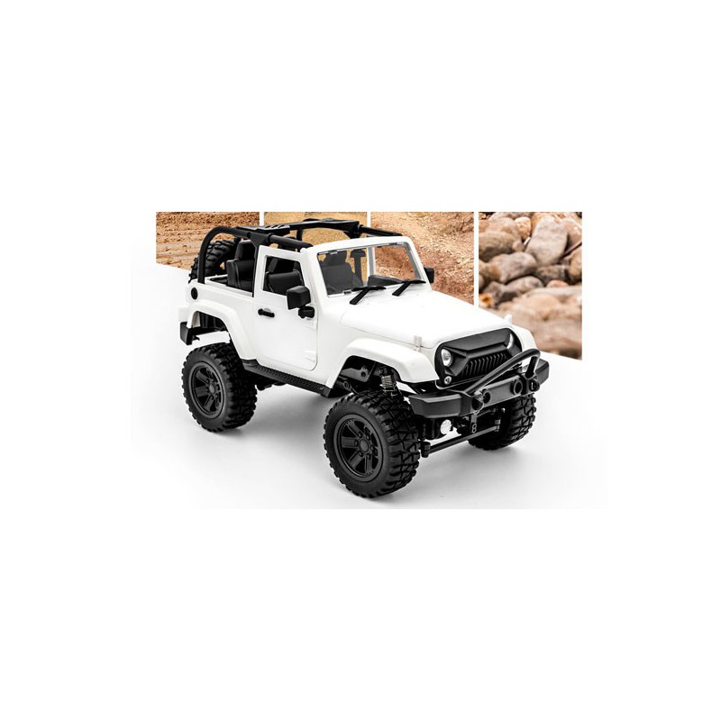 Voiture électrique radiocommandée Mini Crawler 4WD Convertible Blanc