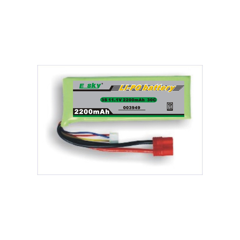 Pièce pour hélicoptère électrique Batterie LiPo 11,1V / 2200 mA