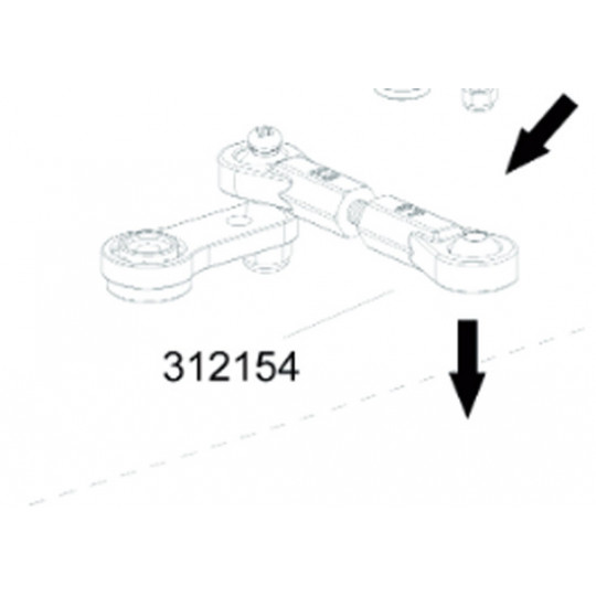Pièce pour voiture thermique tous chemin 1/8 Biellette Servo/Sauve servo
