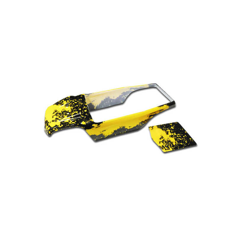 Pièce pour voiture electrique tous chemin 1/10 Carrosserie jaune/noire Moab