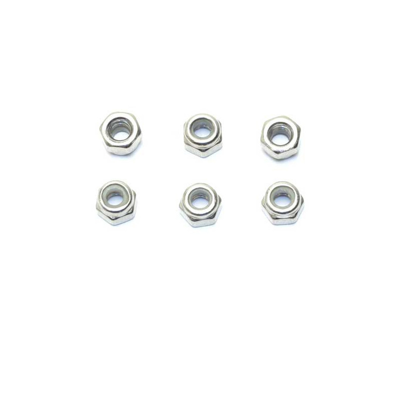 Pièce pour voiture electrique tous chemin 1/10 Ecrous Nystop M4 6pcs