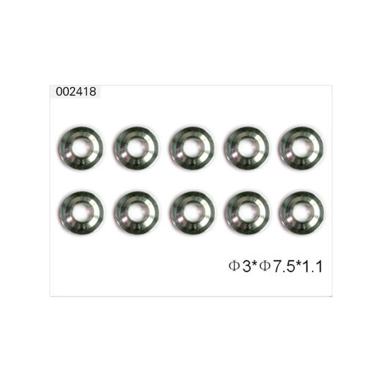 Pièce pour hélicoptère électrique HB RONDELLES 3 X 7.5 X 1.1