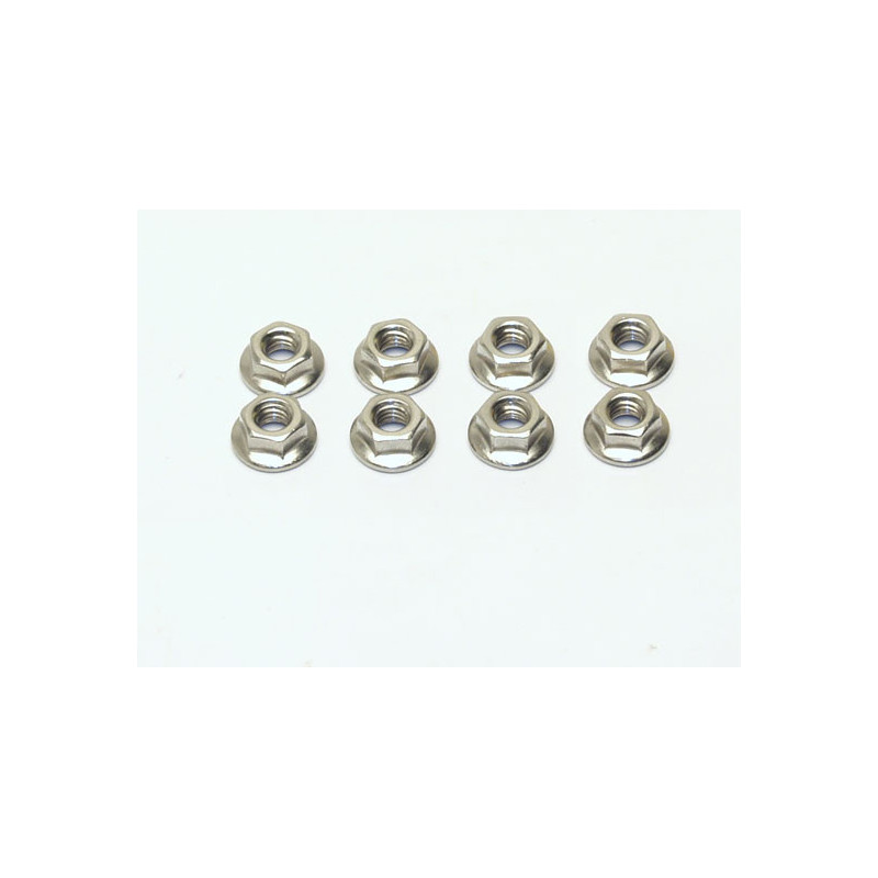 Pièce pour voiture electrique tous chemin 1/10 Kansas Ecrous Nylstop 8pcs