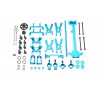 Pièce pour Buggy electrique 1/18 Kit option aluminium Mini MHD