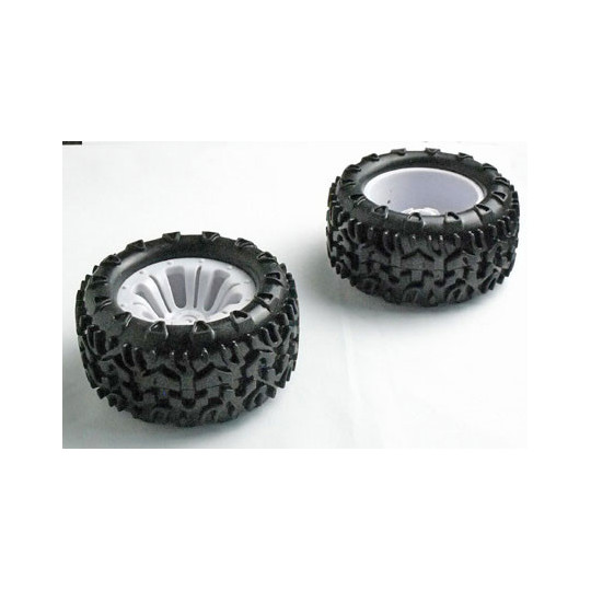 Pièce pour voiture electrique tous chemin 1/10 Paire de roues complète