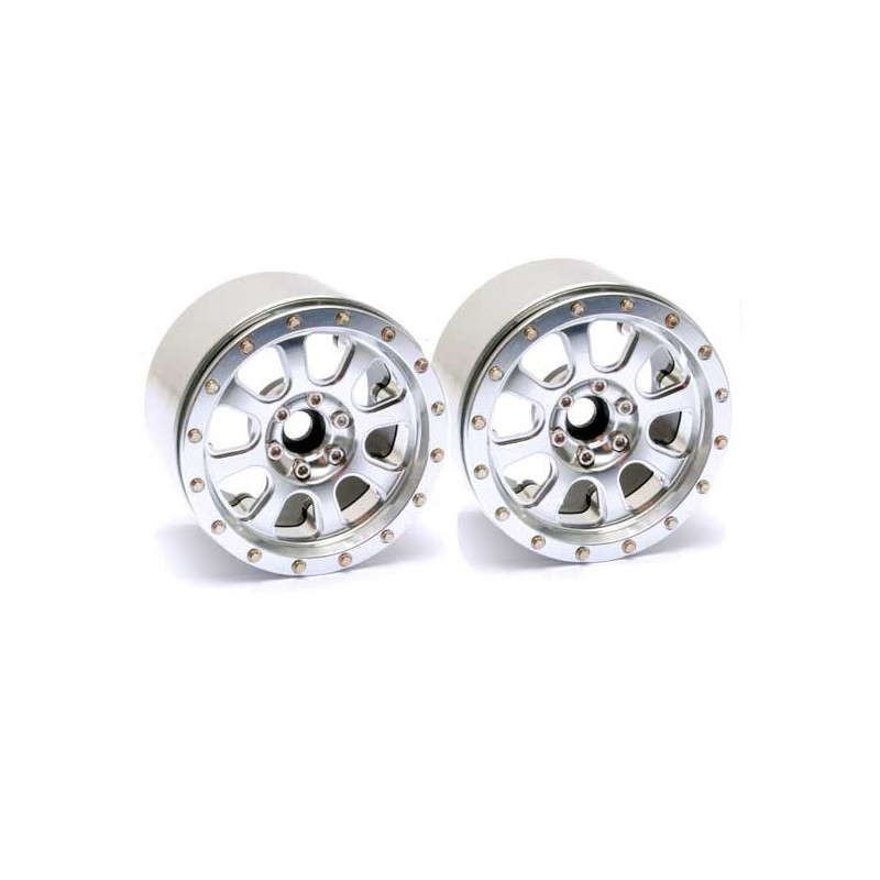Pièce pour voiture electrique tous chemin 1/10 Paire Jantes Aluminium MOAB