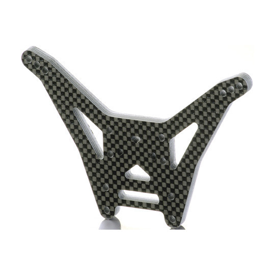 Pièce pour voiture thermique tous chemin 1/10 SUPPORT AMORTISSSEUR CARBONE