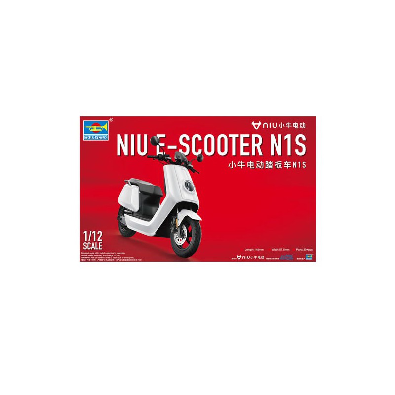 Maquette de moto en plastique NIU E-SCOOTER N1S version blanche