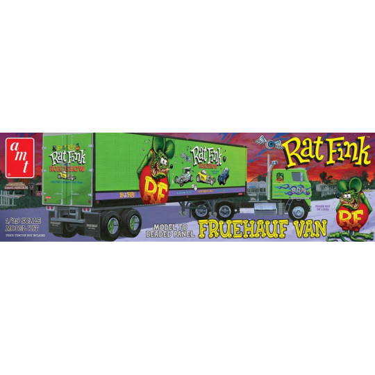 Maquette de camion en plastique - Remorque Fruehauf RAT FINK  1:25