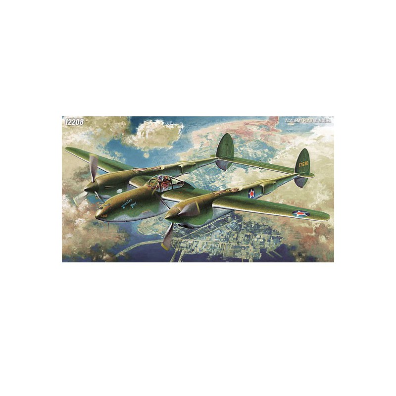 Maquette d'avion en plastique P-38F LIGHTING GLACIER GIRL 1/48